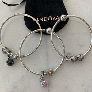 Pandora charm bangle bracelets